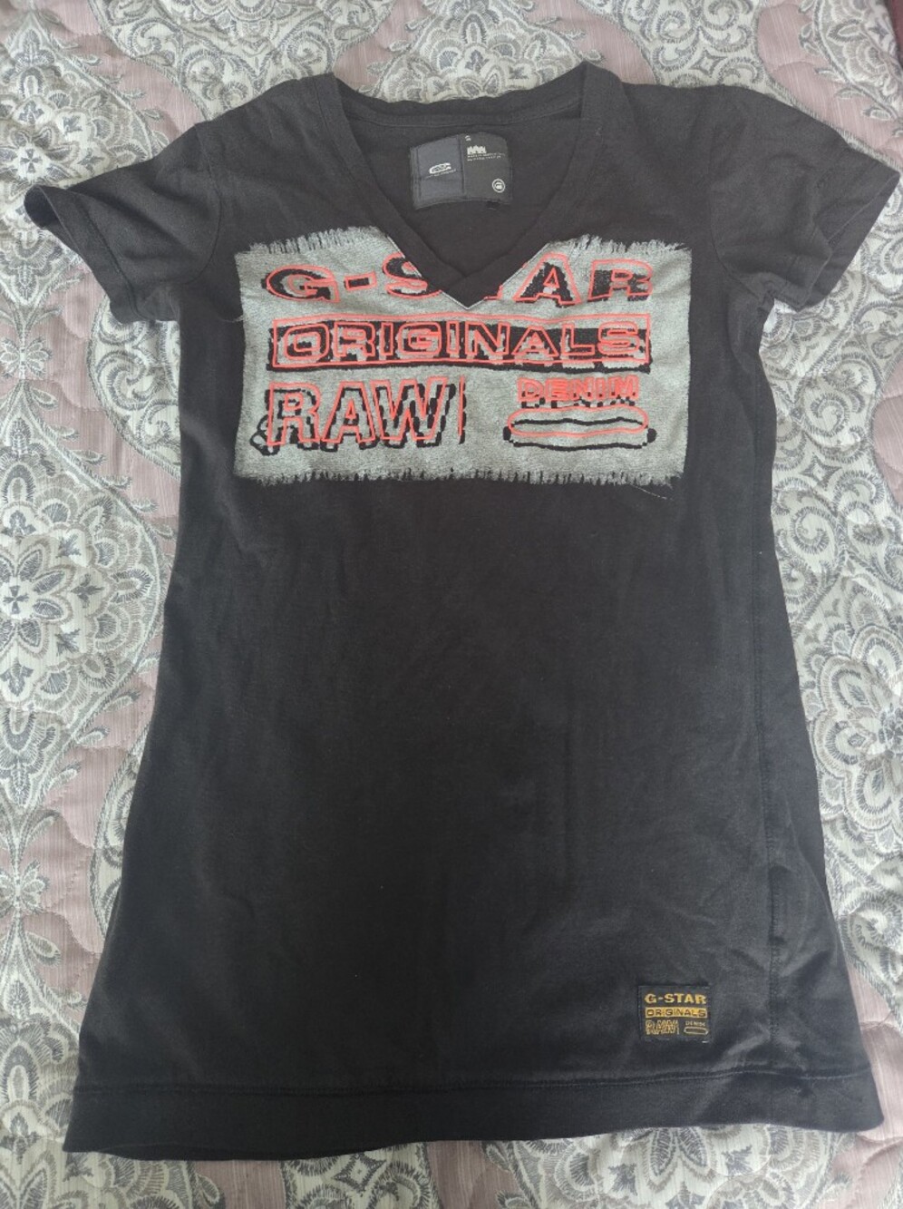 G-Star Black Graphic Logo Tee